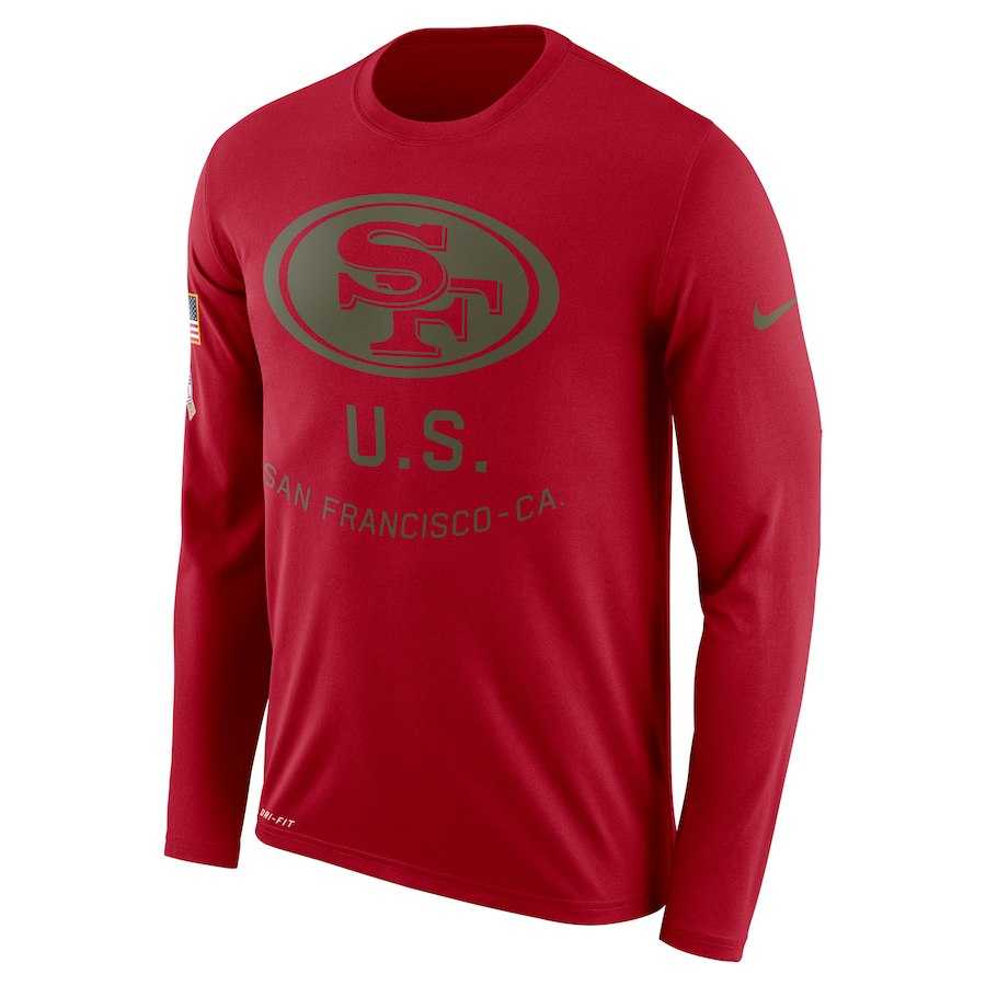 Men's San Francisco 49ers Nike Salute to Service Sideline Legend Performance Long Sleeve T-Shirt Burgundy,We sell and wholesale Men's San Francisco 49ers Nike Salute to Service Sideline Legend Performance Long Sleeve T-Shirt Burgundy on line form chian!